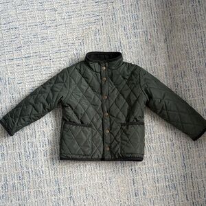 Children's Quilted Puffer Jacket - Dark Green